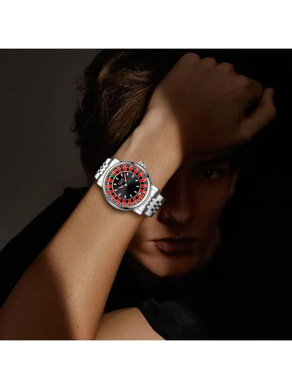 Waterproof Business Dress Quartz Watches for Men | Stylish Roulette Wheel Design